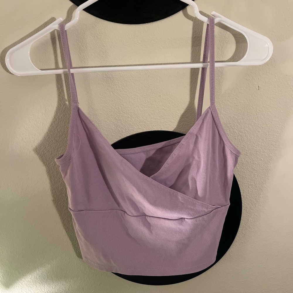 Purple Crop Tank Top